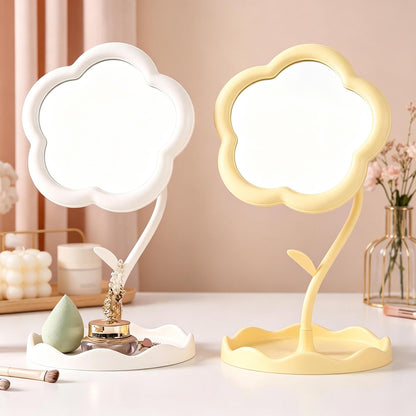 Charming Flower-Shaped Decorative Table Mirror