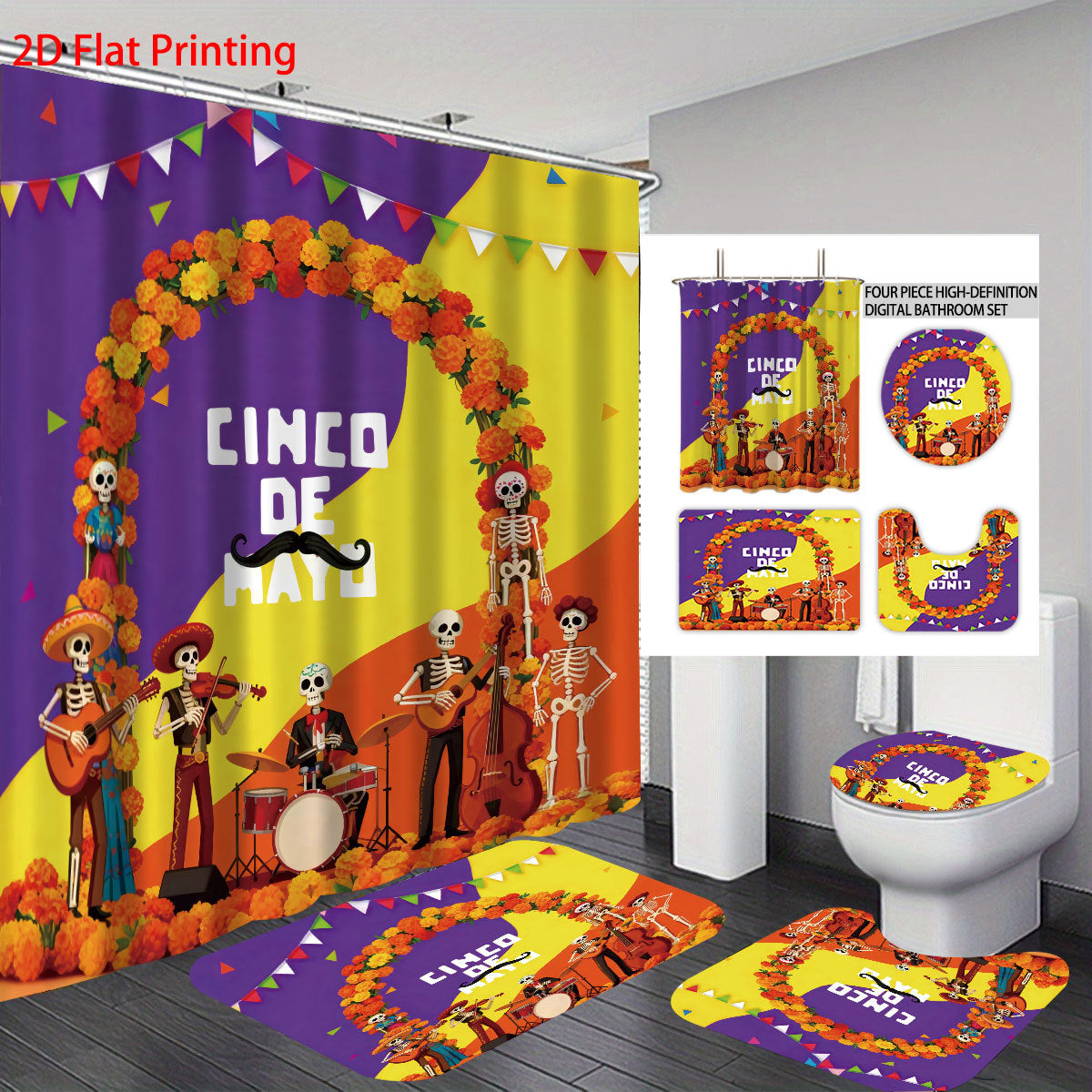 Cinco de Mayo-Themed Complete Bathroom Set