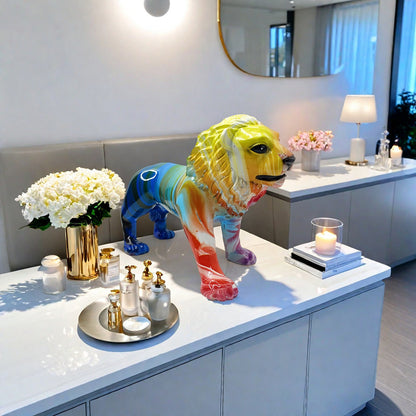 Artistically designed lion figure Acalora