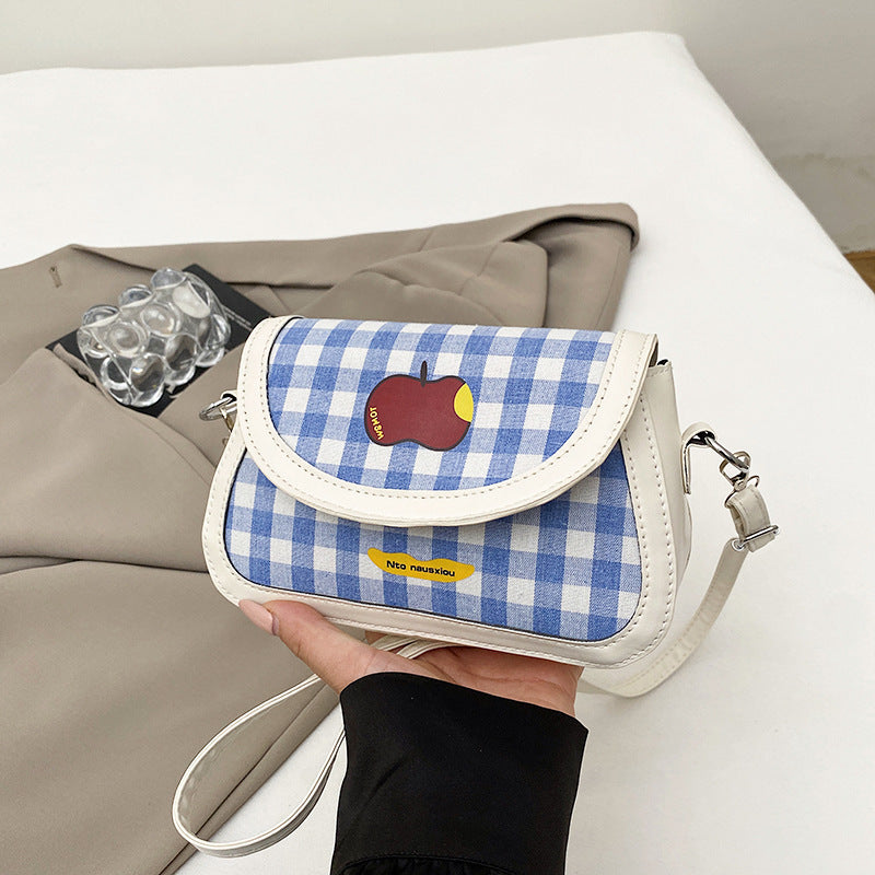 Playful Gingham Pattern Handbag Acalora
