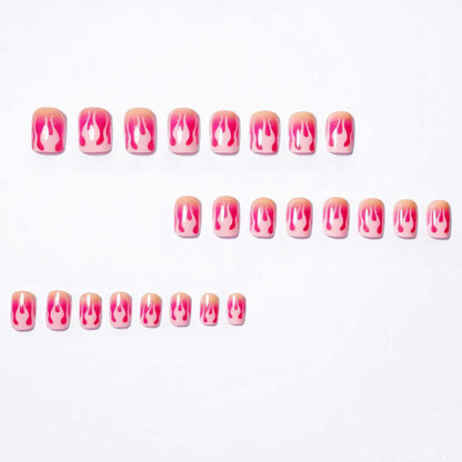 Artistic Flame Drip Nail Art Acalora