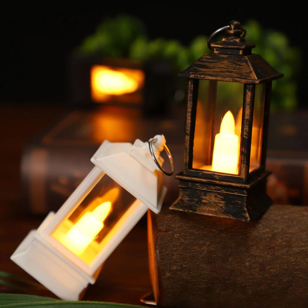 Compact LED Flicker Lantern Keychain and Tabletop Accent Acalora