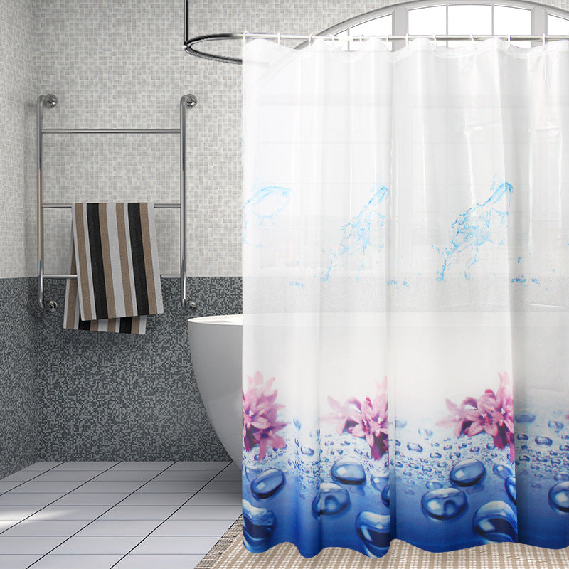 Floral Water-Resistant Shower Curtain