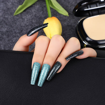 Nail art set with glitter and elegant transitions Acalora