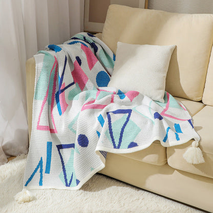 Aztec Patterned Knit Throw Blanket