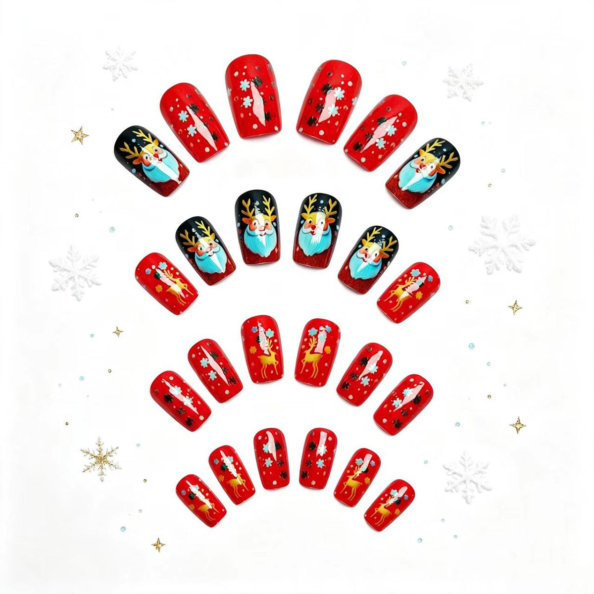 Christmas-Themed Nail Art Set Acalora