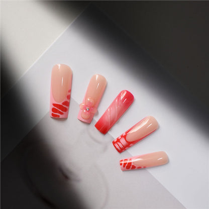 Decorative Floral Acrylic Press-On Nails Acalora