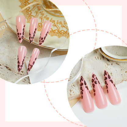 Premium Artistic Leopard Print Press-On Nails Acalora