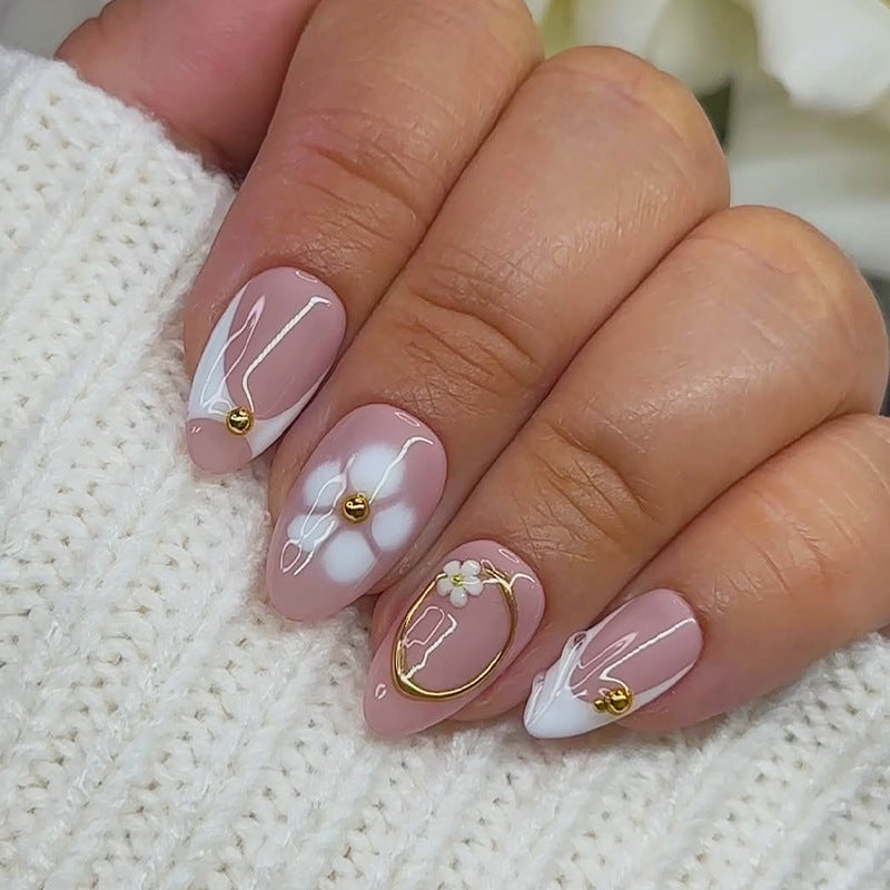 Floral Decorative Press-On Nails Set Acalora