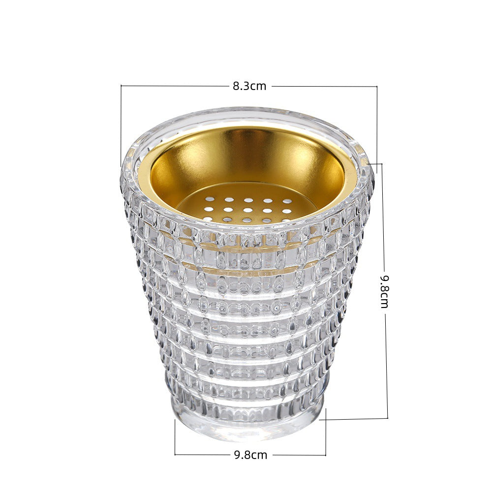Perforated Removable Inner-Cup Toothbrush & Cosmetic Brush Holder Acalora