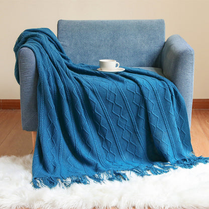 Unisex Cozy Knitted Throw Blanket