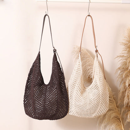 Women's Hand-knotted Shoulder Bag with Robust Design Karnz