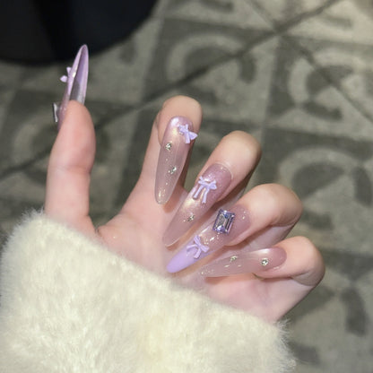 Elegant Handcrafted Press-On Nail Art Set Acalora