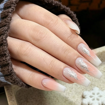 Artifical nails with elegant butterfly design Acalora
