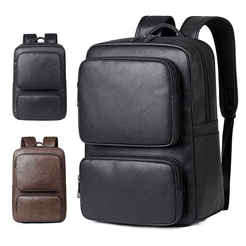 Premium Leather Business Laptop Backpack Acalora