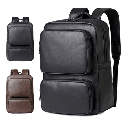 Premium Leather Business Laptop Backpack Acalora