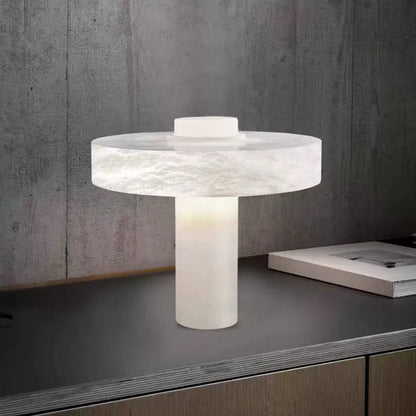 Elegant Alabaster Table Lamp with Artistic Design