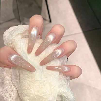 Stiletto Press-On Nail Set with Glitter Finish Acalora