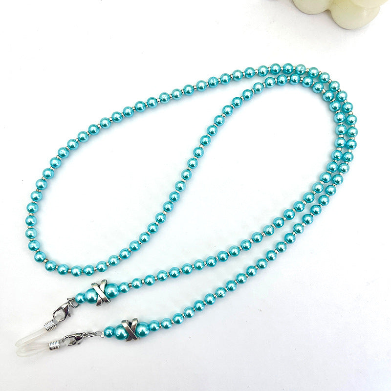Elegant Pearl Beaded Eyewear Chain Acalora
