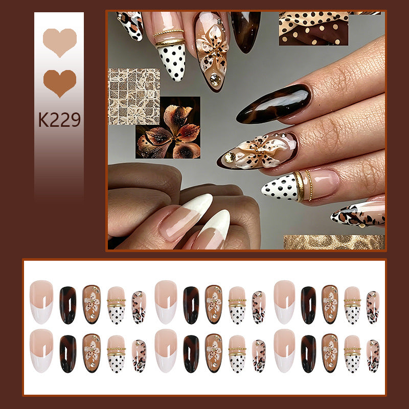 Artificial Nail Set with Floral and Glamorous Design Acalora