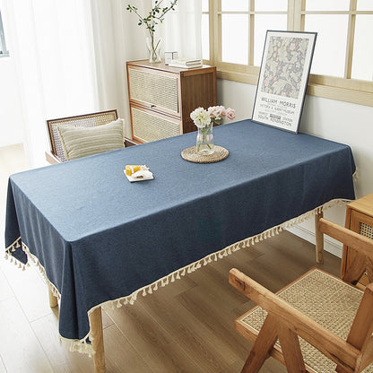 Elegant Fringed Tablecloth