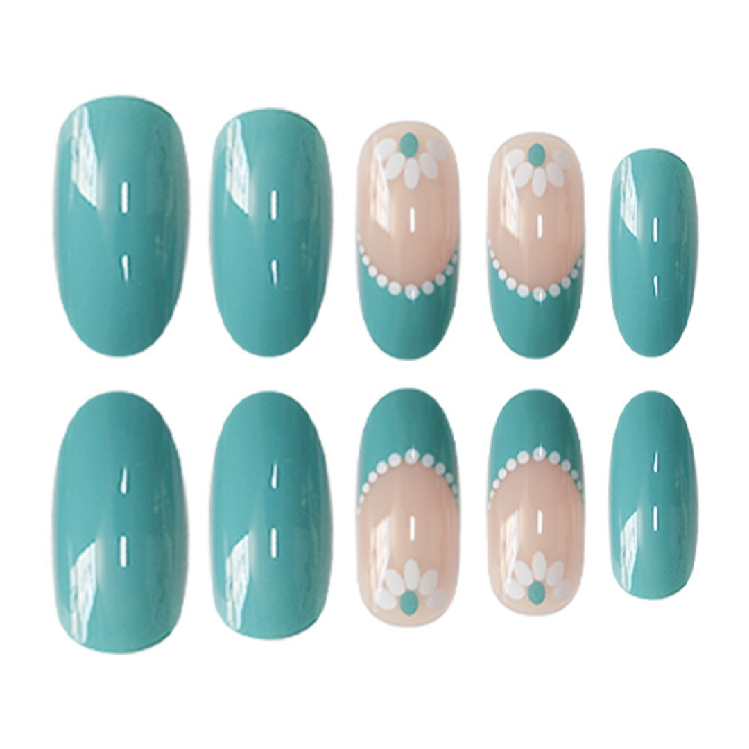 Elegant Floral Accent Nail Art Set Acalora