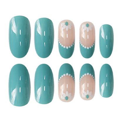 Elegant Floral Accent Nail Art Set Acalora