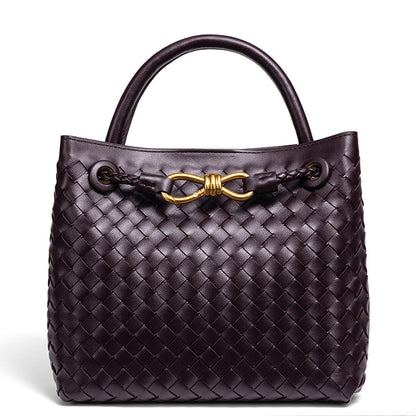 Woven Leather Tote Bag Acalora