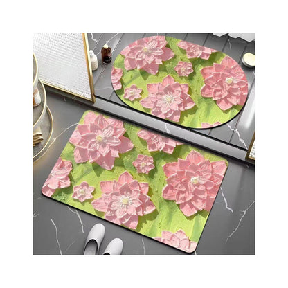 Floral Patterned Bath Mat