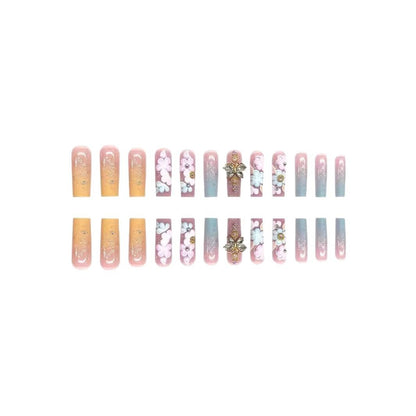 Floral 3D Press-On Nail and Toe Set Acalora