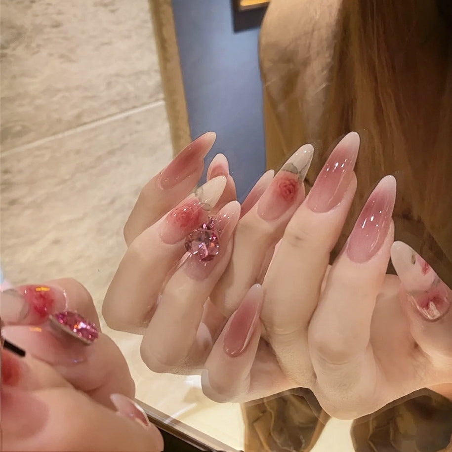 Decorative Floral Press-On Nail Art Set Acalora