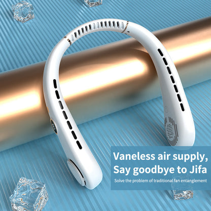 Women's Portable Neck Fan with Temperature Display Bowlift