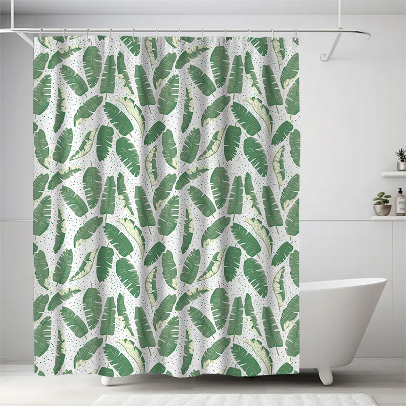 Leaf Print Shower Curtain