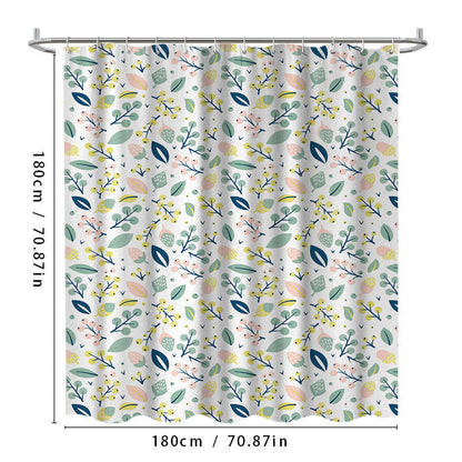Floral Print Shower Curtain