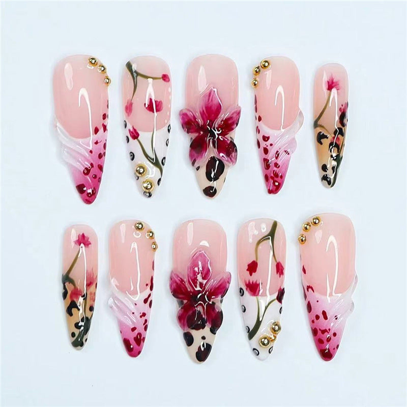 Premium Floral Acrylic Nail Art Set Acalora