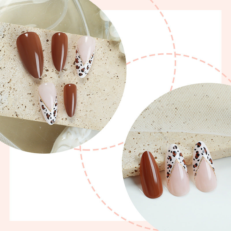 Decorative Press-On Nail Set with Unique Patterns Acalora