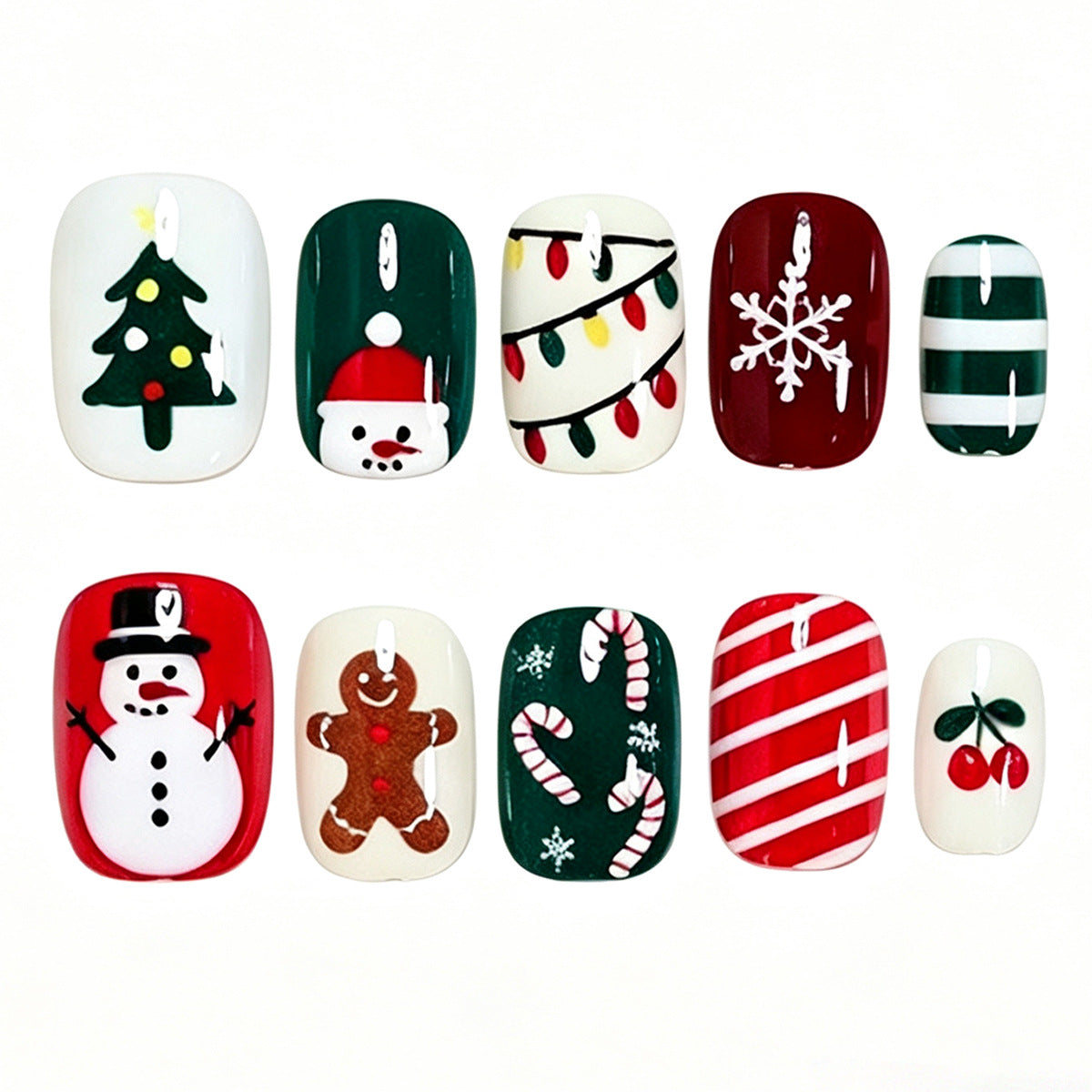 Festive Holiday Nail Art Set Acalora