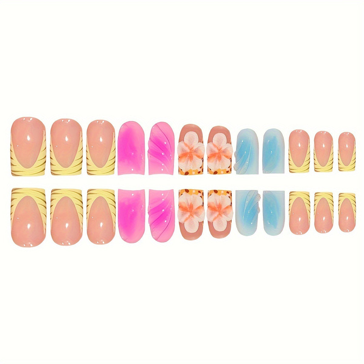 Floral Art Press-On Nails Acalora