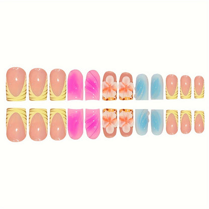 Floral Art Press-On Nails Acalora