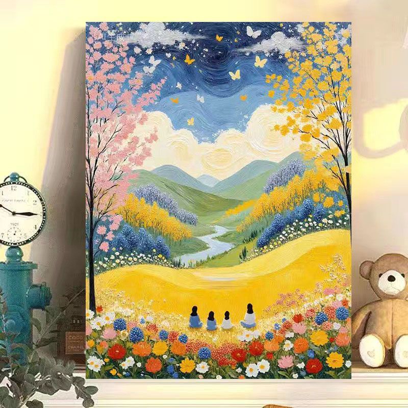 Scenic Autumn Landscape Canvas Art Print