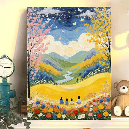 Scenic Autumn Landscape Canvas Art Print