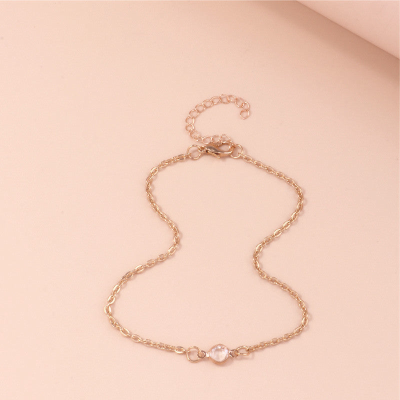 Elegant Minimalist Chain Anklet Acalora