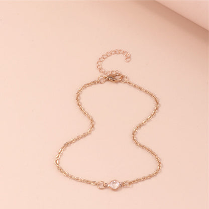 Elegant Minimalist Chain Anklet Acalora