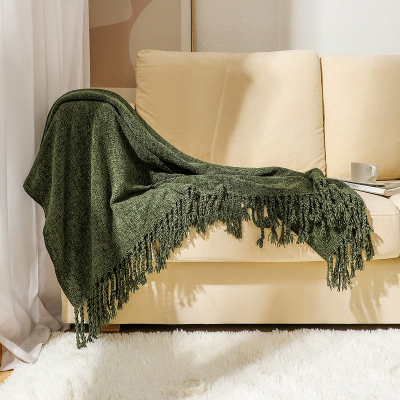 Elegant Fringe Throw Blanket