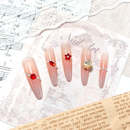 Artificial nails with glamorous decorations Acalora