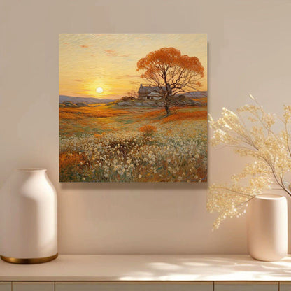 Scenic Winter Landscape Canvas Art