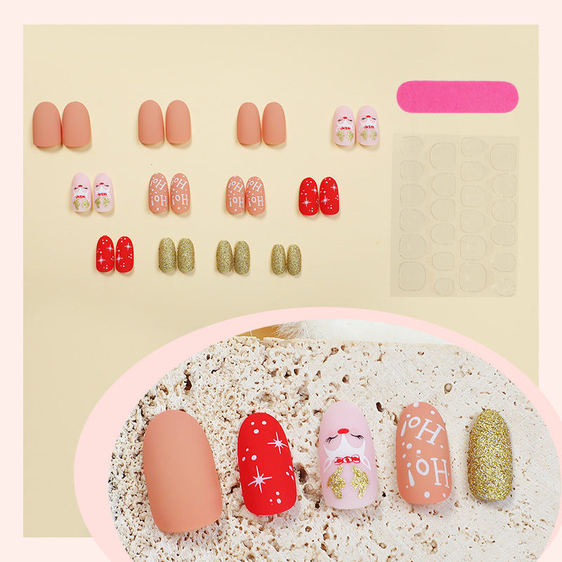 Festive Holiday Press-On Nail Set Acalora