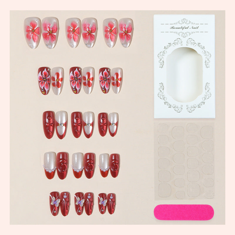 Floral Art Press-On Nail Set Acalora