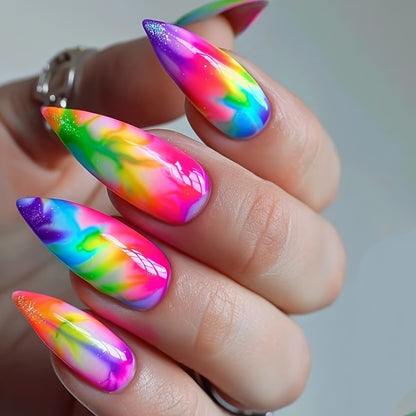 Abstract Swirl Nail Art Acalora