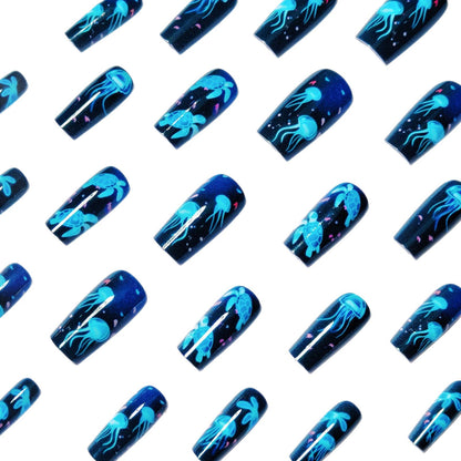 Artistic Glow-in-the-Dark Nail Art Acalora